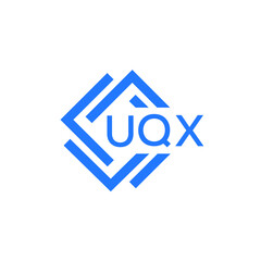 UQX technology letter logo design on white  background. UQX creative initials technology letter logo concept. UQX technology letter design.
