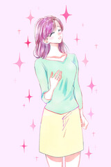 美しい中年女性