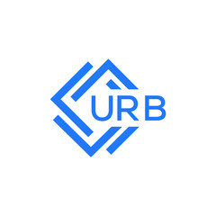 URB technology letter logo design on white  background. URB creative initials technology letter logo concept. URB technology letter design.
