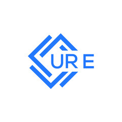 URE technology letter logo design on white  background. URE creative initials technology letter logo concept. URE technology letter design.
