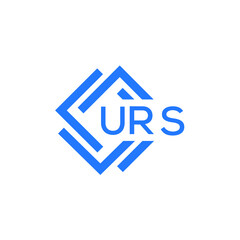URS technology letter logo design on white  background. URS creative initials technology letter logo concept. URS technology letter design.
