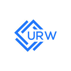 URW technology letter logo design on white  background. URW creative initials technology letter logo concept. URW technology letter design.

