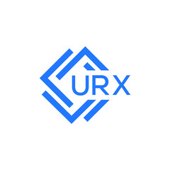 URX technology letter logo design on white  background. URX creative initials technology letter logo concept. URX technology letter design.
