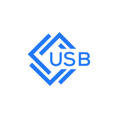 USB technology letter logo design on white  background. USB creative initials technology letter logo concept. USB technology letter design.
