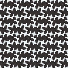 Black and white simple pattern of decorative elements. Repeating elements in a seamless pattern.