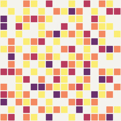 Colored tile cubes on a white background. Decor tile from vector colored bright squares.