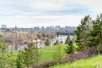 panorama of the city Edmonton, Canada.