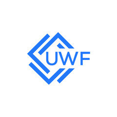 UWF technology letter logo design on white  background. UWF creative initials technology letter logo concept. UWF technology letter design.
