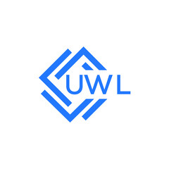 UWL technology letter logo design on white   background. UWL creative initials technology letter  logo concept. UWL technology letter design.
