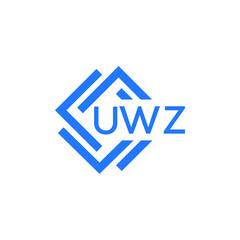 UWZ technology letter logo design on white 
  background. UWZ creative initials technology letter logo concept. UWZ technology letter design.