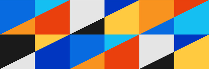 Minimal geometric design banner background, vector template