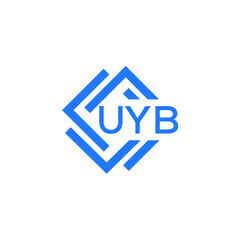 UYB technology letter logo design on white  background. UYB creative initials technology letter logo concept. UYB technology letter design.