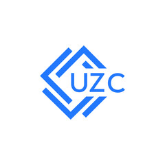 Fototapeta premium UZC technology letter logo design on white background. UZC creative initials technology letter logo concept. UZC technology letter design.