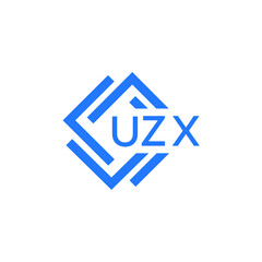 UZX technology letter logo design on white  background. UZX creative initials technology letter logo concept. UZX technology letter design.