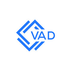VAD technology letter logo design on white  background. VAD creative initials technology letter logo concept. VAD technology letter design.