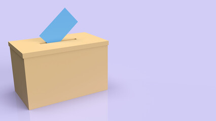 The vote box for election concept 3d rendering