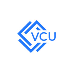 VCU technology letter logo design on white  background. VCU creative initials technology letter logo concept. VCU technology letter design.