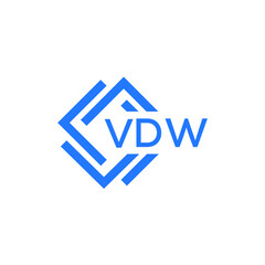 VDW technology letter logo design on white  background. VDW creative initials technology letter logo concept. VDW technology letter design.