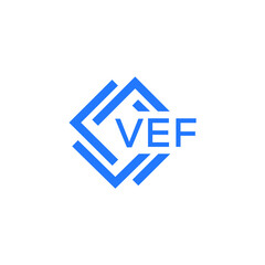 Obraz premium VEF technology letter logo design on white background. VEF creative initials technology letter logo concept. VEF technology letter design.