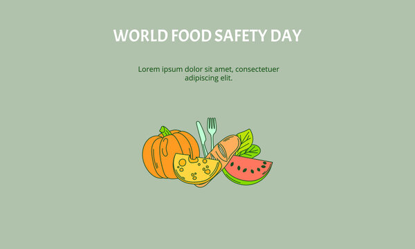 world food safety day vector illustration flat design