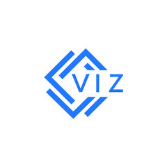 VIZ technology letter logo design on white  background. VIZ creative initials technology letter logo concept. VIZ technology letter design.