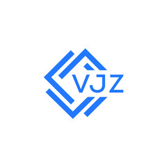 Obraz premium VJZ technology letter logo design on white background. VJZ creative initials technology letter logo concept. VJZ technology letter design.