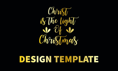 chrismas is the light of christmas vector monogram abstract logo template