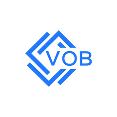 Obraz premium VOB technology letter logo design on white background. VOB creative initials technology letter logo concept. VOB technology letter design. 
