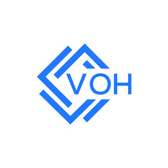 VOH technology letter logo design on white  background. VOH creative initials technology letter logo concept. VOH technology letter design.
