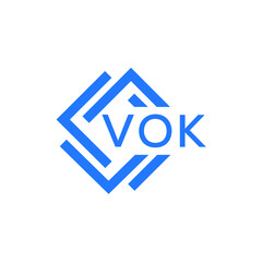 VOK technology letter logo design on white  background. VOK creative initials technology letter logo concept. VOK technology letter design.
