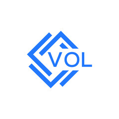 VOL technology letter logo design on white  background. VOL creative initials technology letter logo concept. VOL technology letter design.
