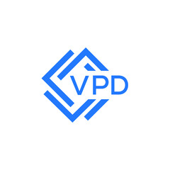 VPD technology letter logo design on white  background. VPD creative initials technology letter logo concept. VPD technology letter design.
