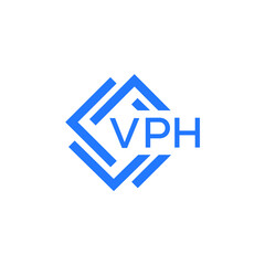 VPH technology letter logo design on white  background. VPH creative initials technology letter logo concept. VPH technology letter design.