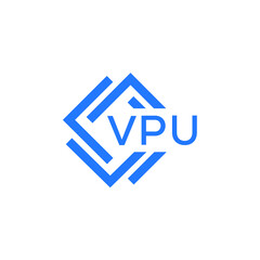 VPU technology letter logo design on white  background. VPU creative initials technology letter logo concept. VPU technology letter design.
