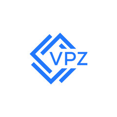 VPZ technology letter logo design on white  background. VPZ creative initials technology letter logo concept. VPZ technology letter design.
