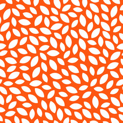Materiał do szycia Orange geometric seamless pattern. Seamless pattern with abstract leaves or flower petals.