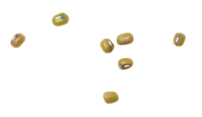 Mung beans isolated on white background.