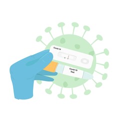illustration Antigen test kits (ATK) for COVID-19. Atk omicron, epidemic.