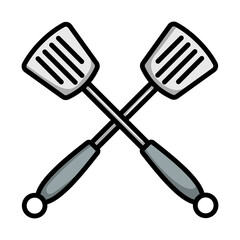Crossed Frying Spatula