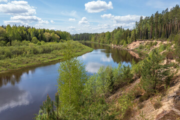 Gauja river in northern Latvia.