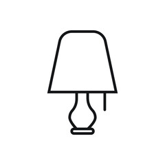 Bedside lamp icon design. vector illustration