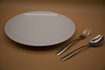 plate and spoon set,Include Clipping Path.