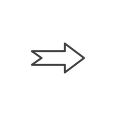 Arrow cursor line icon
