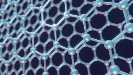 Biotech genetic therapy. Biotechnology or  concept of science and technology in the world of cells and microorganisms. Light ray, blue style. 3d render