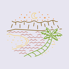 Beauty place for chill and holiday graphic illustration vector art t-shirt design