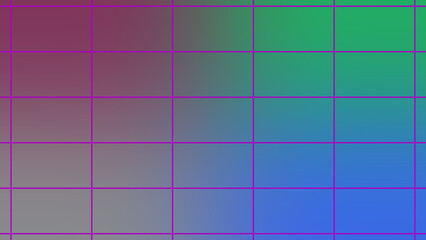 Abstract neon gradient grid background image.