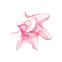 Abstract round transparent figure. Swirl of color, veil, smoke