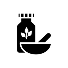 herbal medicine new icon simple vector