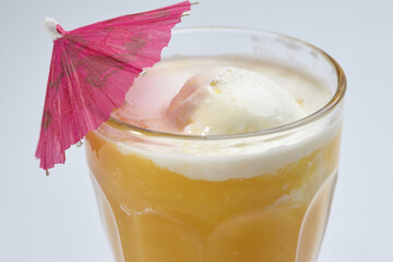 summer lemonade on the white