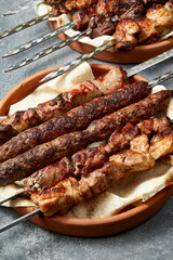 Traditional Georgian food - shashlik